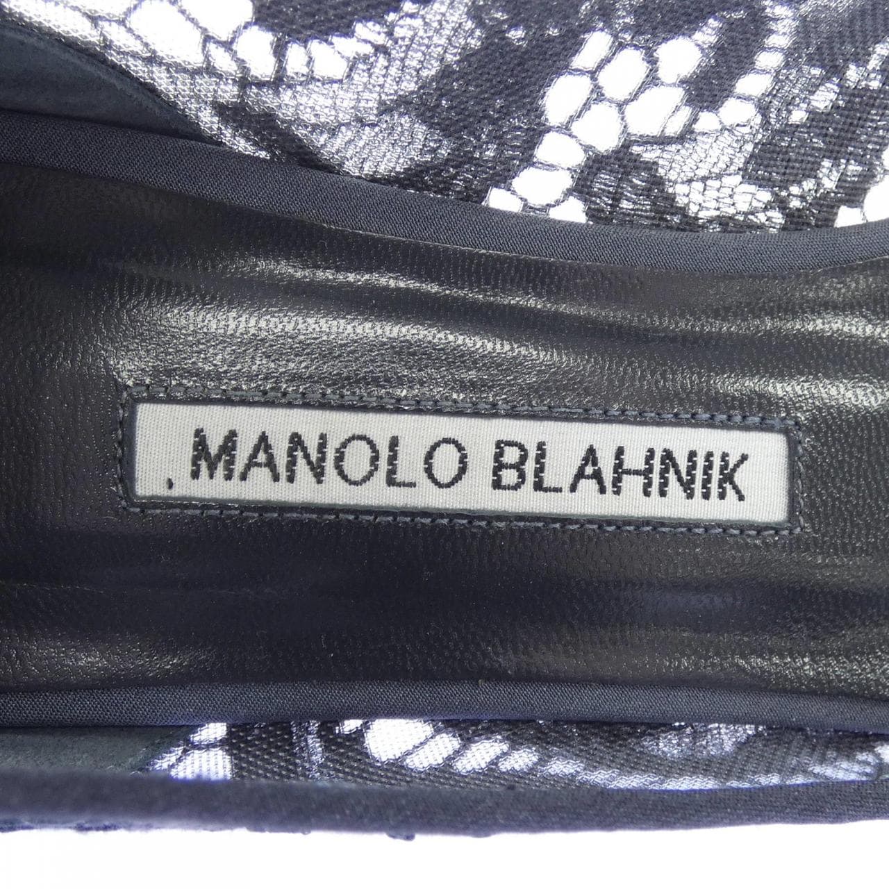 マノロブラニク MANOLO BLAHNIK HANGISIFLAT レース フラットシューズ