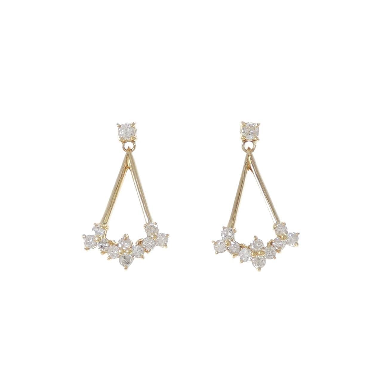 K18YG钻石耳环0.50CT