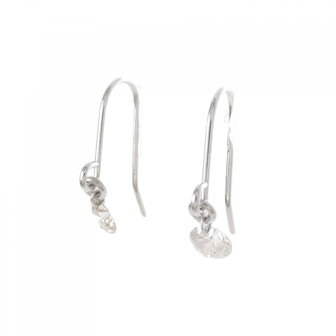 K18WG ダイヤモンド ピアス 0.20CT