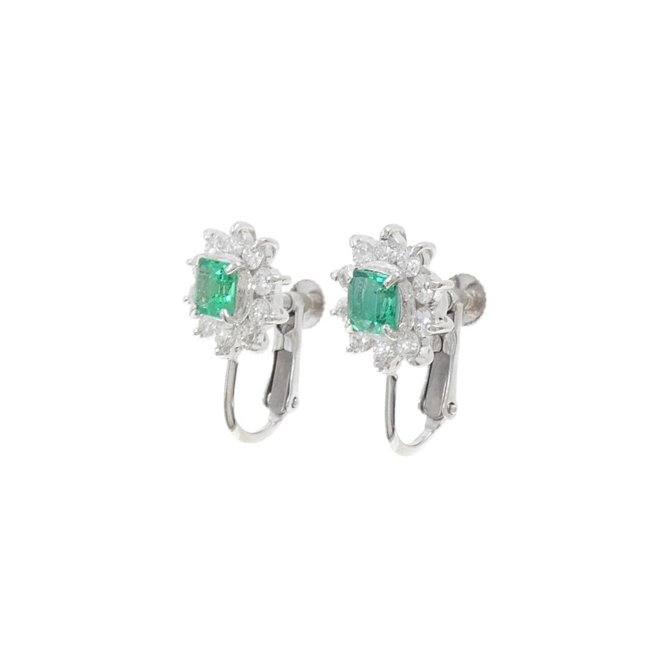 PT850 エメラルド イヤリング 0.72CT