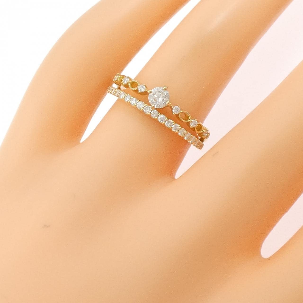 【リメイク】K18YG ダイヤモンド リング 0.40CT