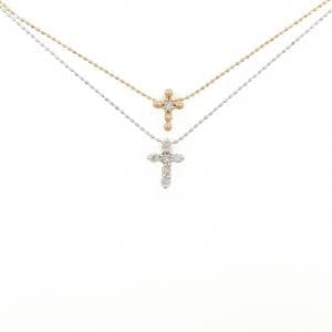 K18YG/K18WG ダイヤモンド ネックレス 0.20CT