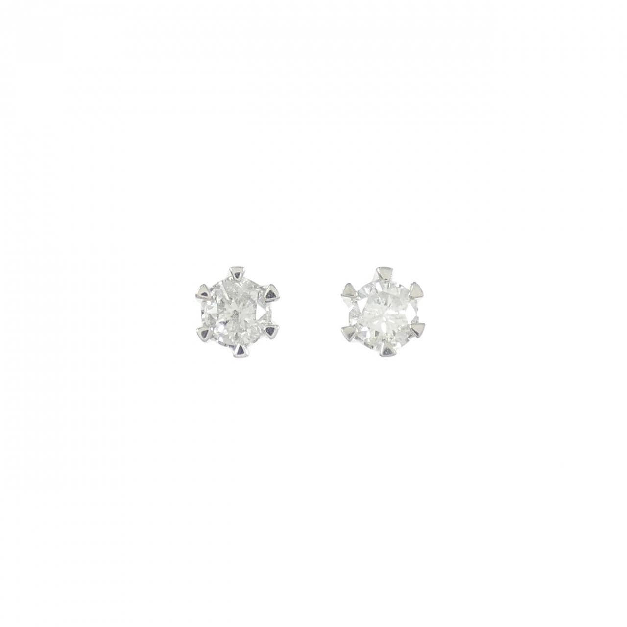 PT850 ソリティア ダイヤモンド ピアス 0.40CT