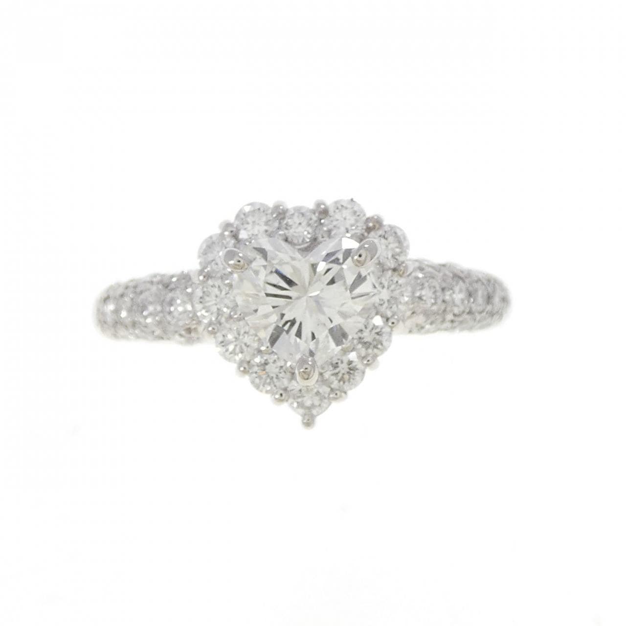 PT900 ダイヤモンド リング 0.622CT G SI1 ハートシェイプ