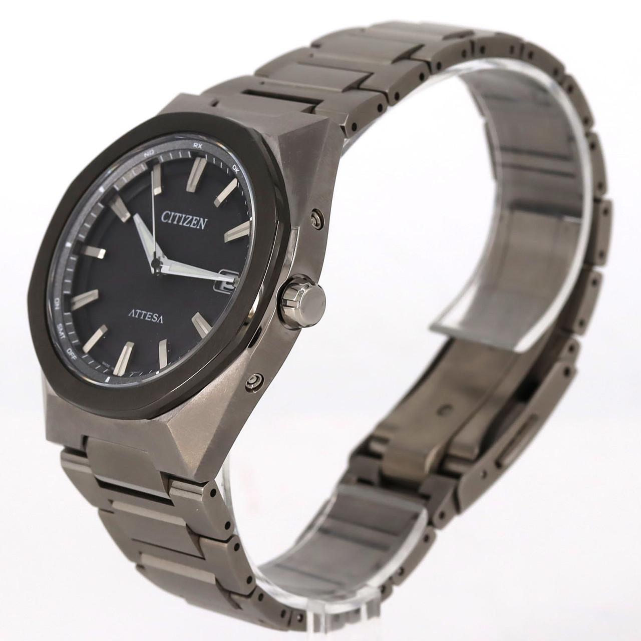 シチズン アテッサ 電波時計 H128-00CWT01/CB3044-55E TI ソーラークォーツ