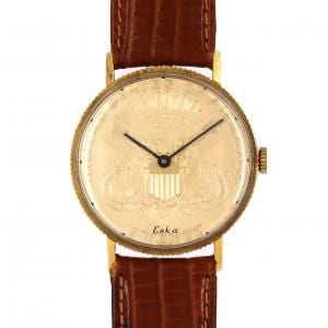 ESKA コインウォッチ YG 11-214A YG 手巻