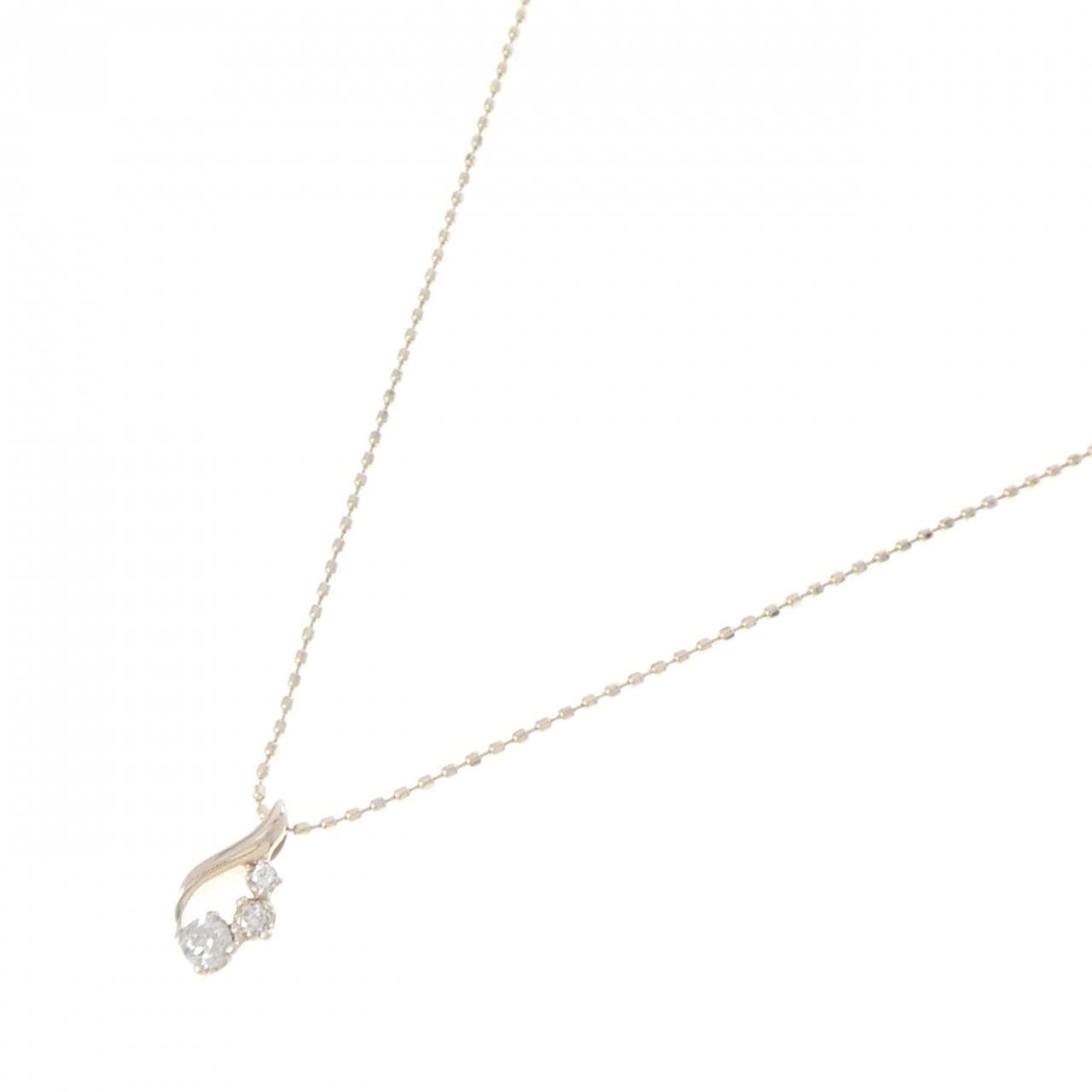 K10YG ダイヤモンド ネックレス 0.1CT
