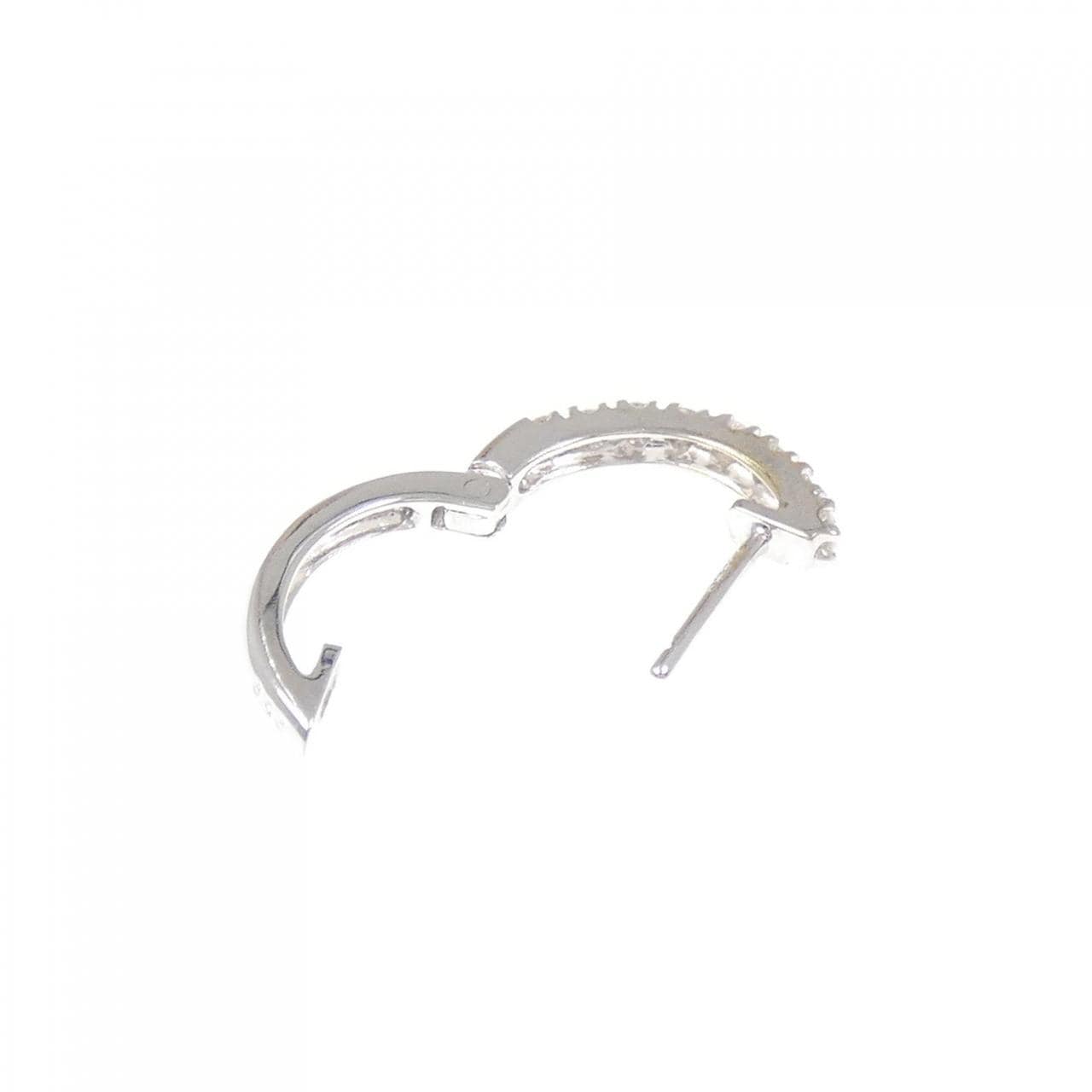 K18WG ダイヤモンド ピアス 0.10CT 片耳