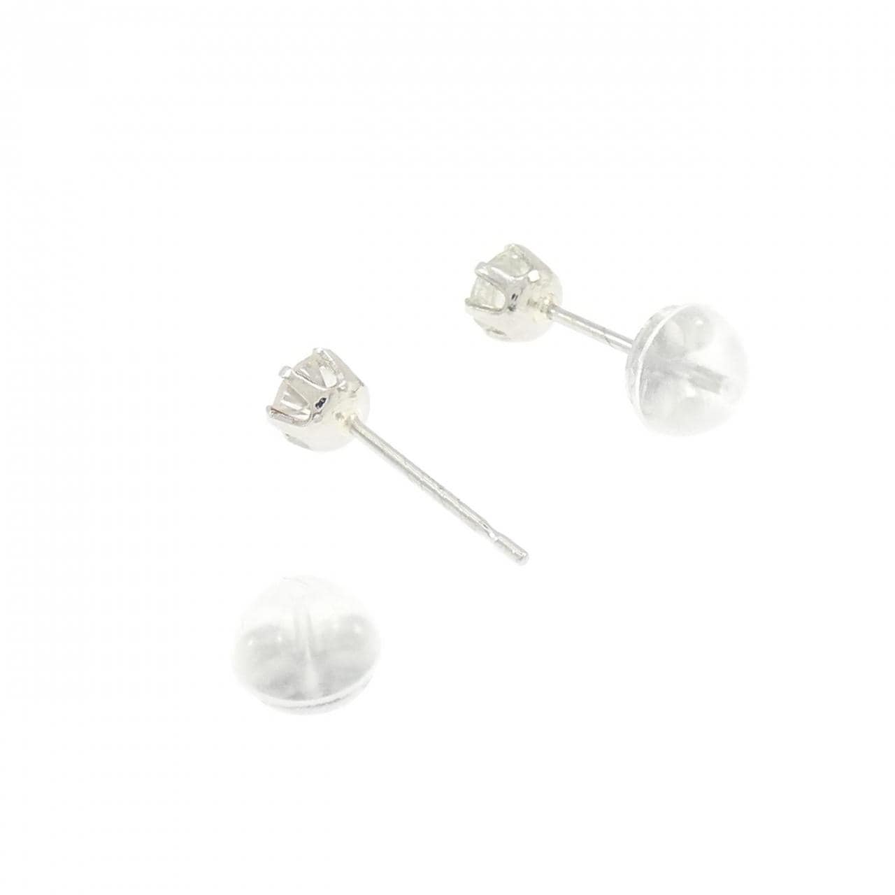 PT900 ソリティア ダイヤモンド ピアス 0.40CT