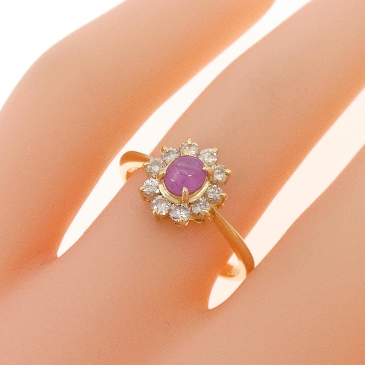 K18YG星形藍寶石戒指0.54CT