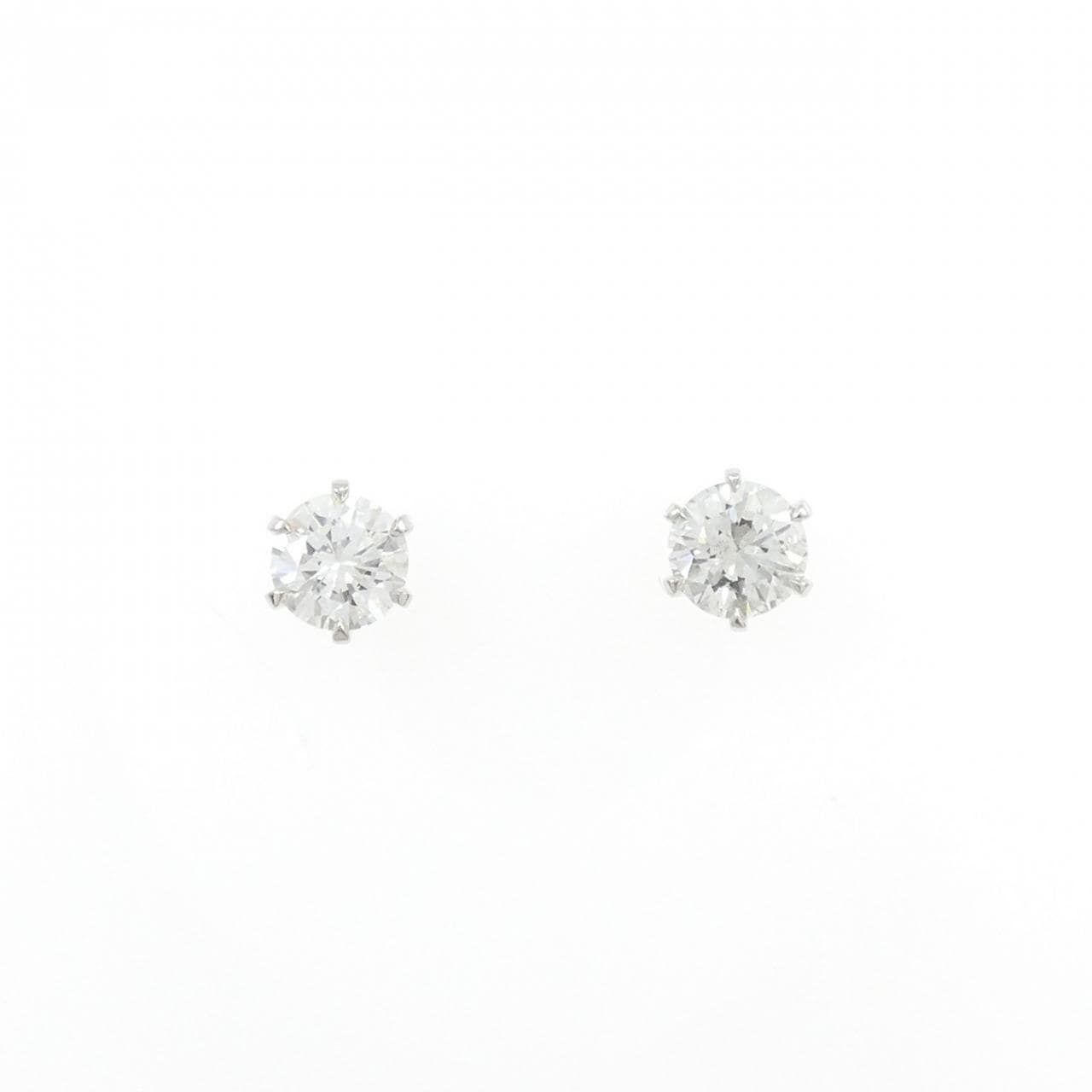 【リメイク】PT900/ST ダイヤモンド ピアス 0.506CT 0.523CT E-G SI1-2 VG