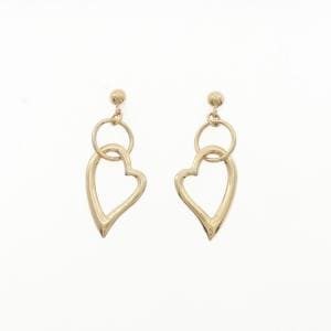 K18YG ハート ピアス