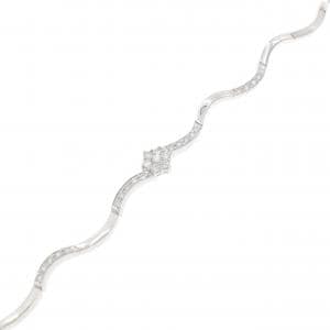 K18WG ダイヤモンド ブレスレット 0.65CT