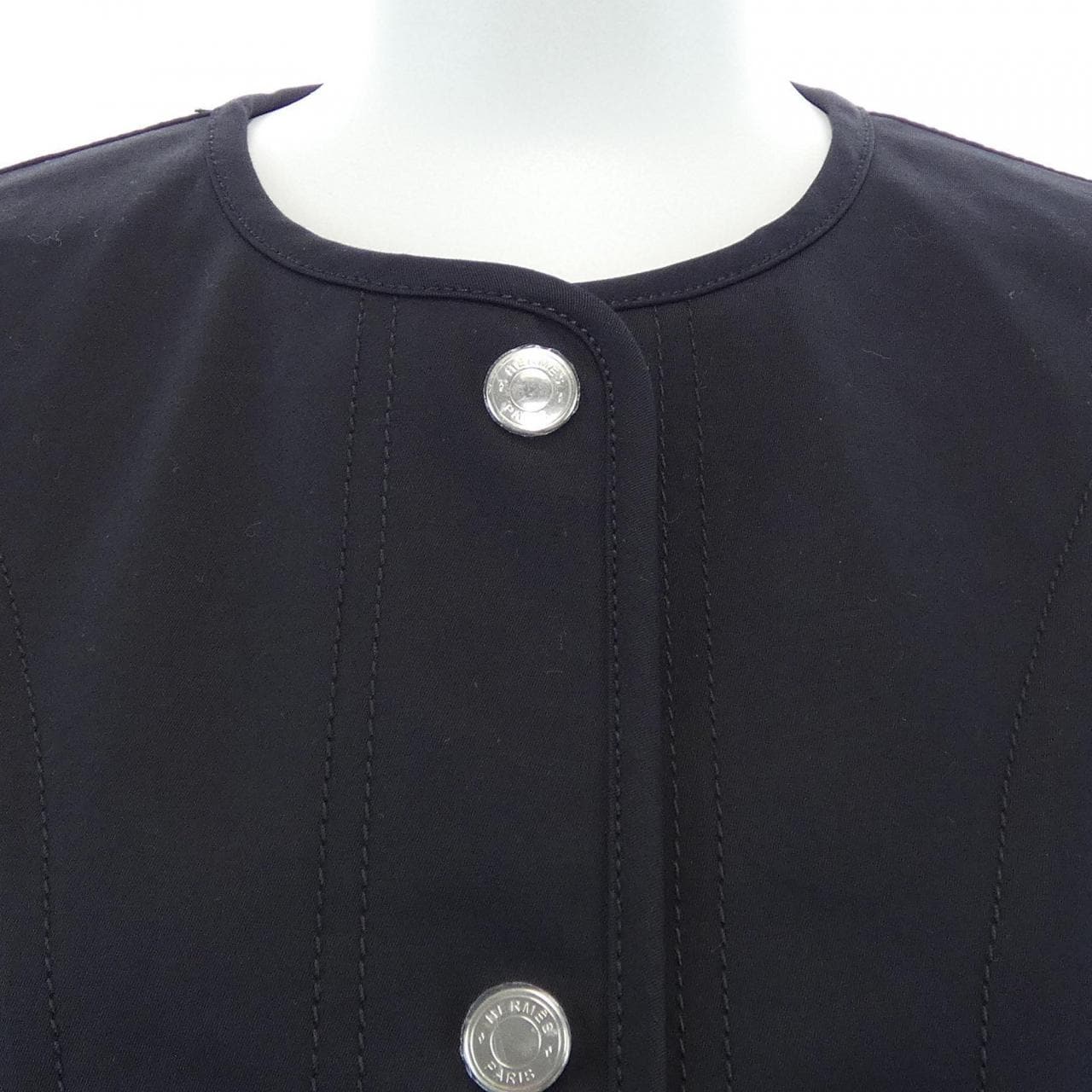 エルメス HERMES JACKET WITH EQUESTRIAN DETAILS 5E0163DQ ノーカラージャケット