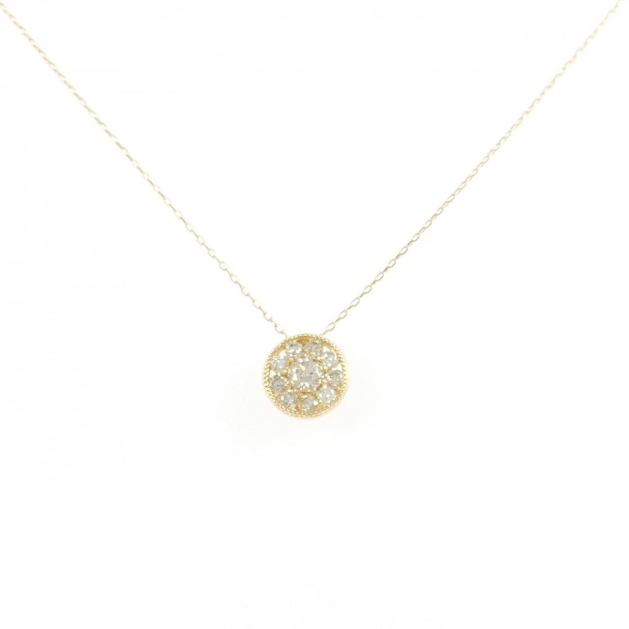 K18YG ダイヤモンド ネックレス 0.22CT
