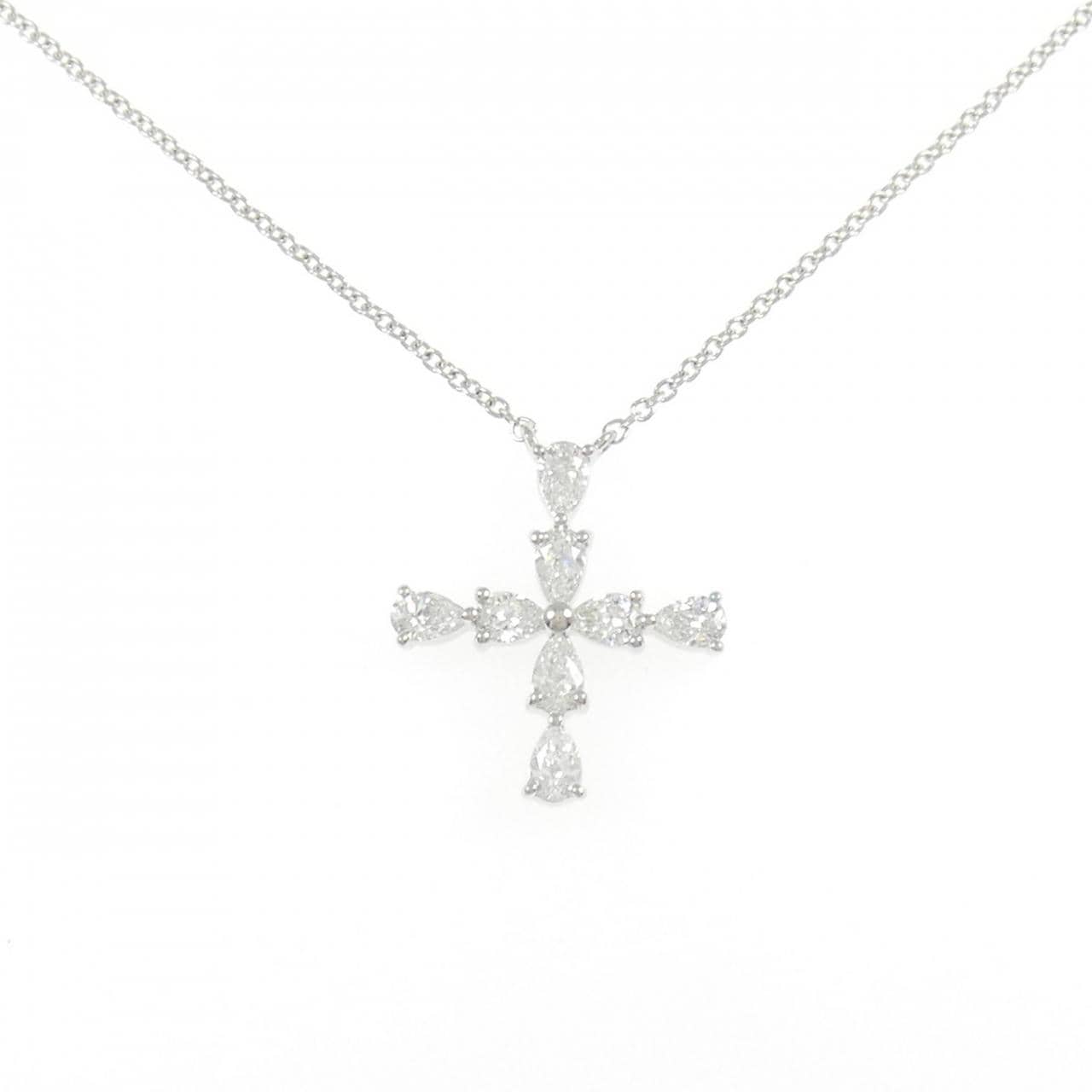 ハリーウィンストン ペアシェイプミニクロス ネックレス