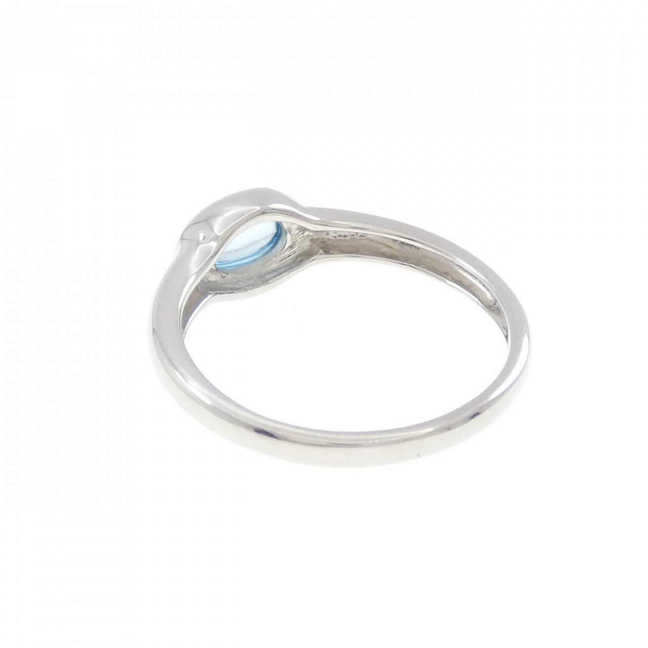 PT900藍色托帕石戒指