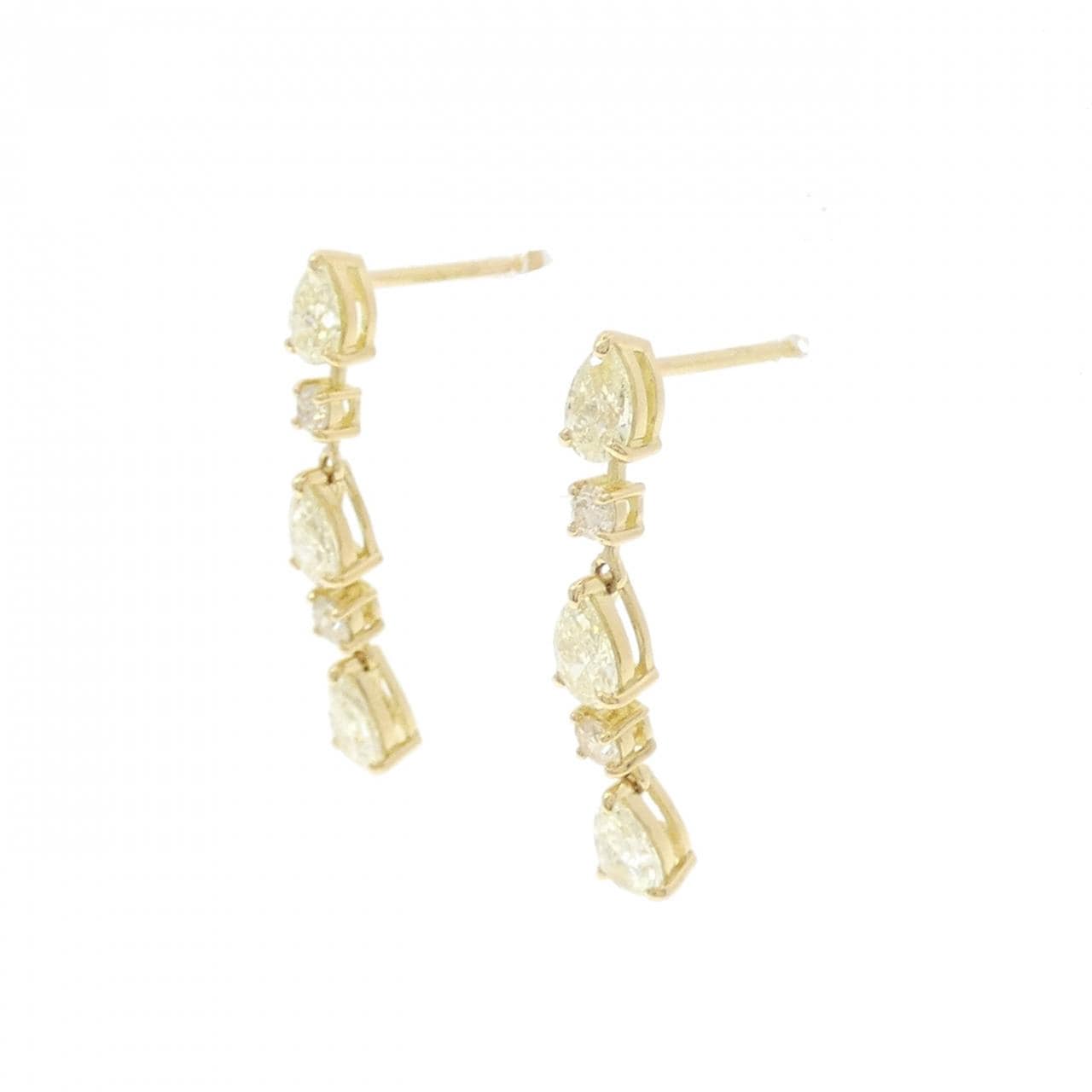 [BRAND NEW] K18YG Diamond earrings 1.00CT