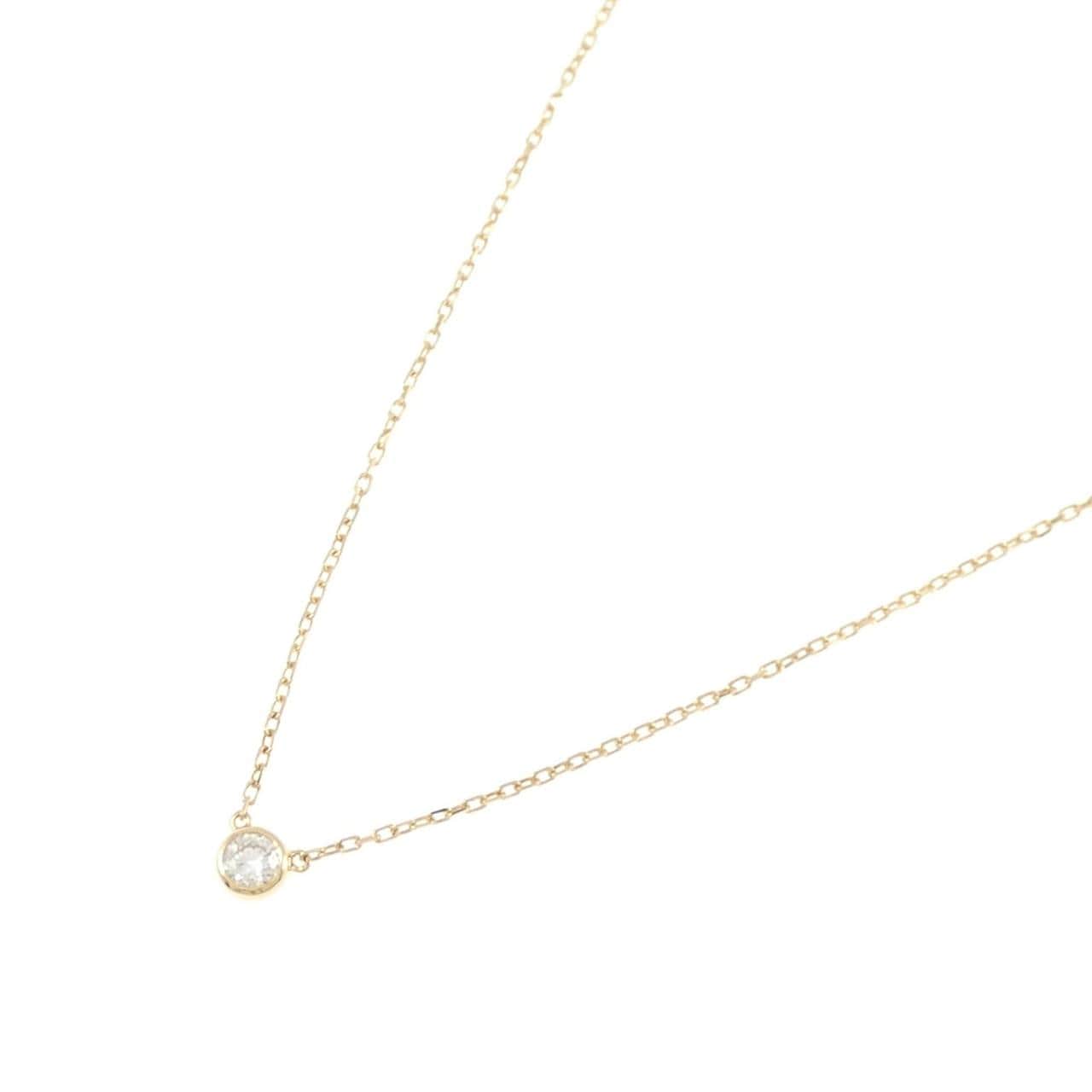 K18YG ソリティア ダイヤモンド ネックレス 0.10CT