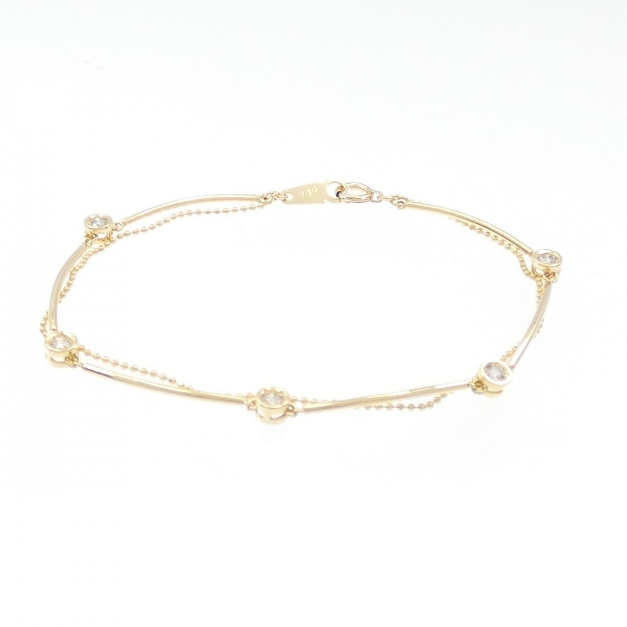 K18YG ダイヤモンド ブレスレット 0.30CT