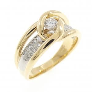 K18YG/PT900 ダイヤモンド リング 0.205CT