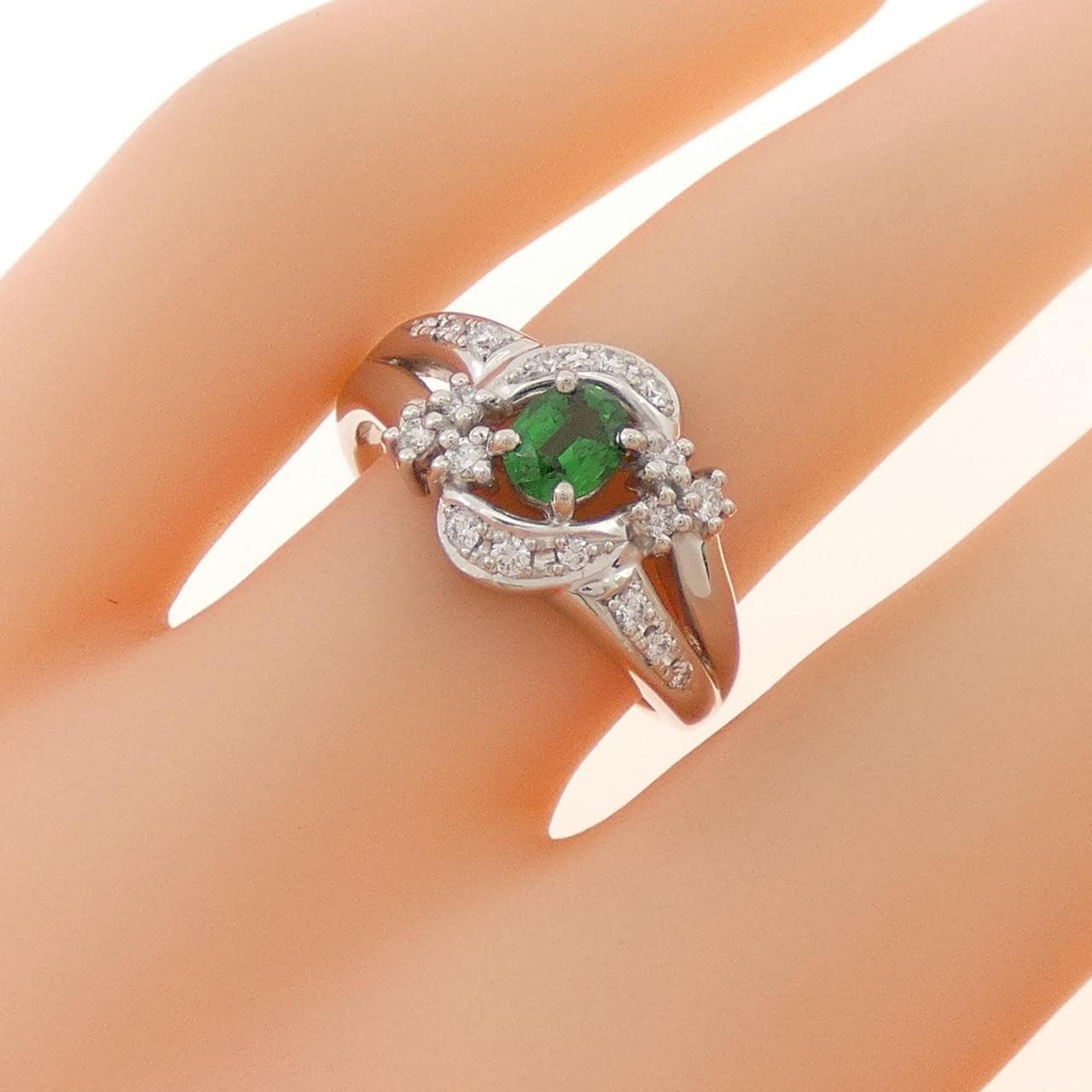 タサキ ガーネット リング 0.35CT