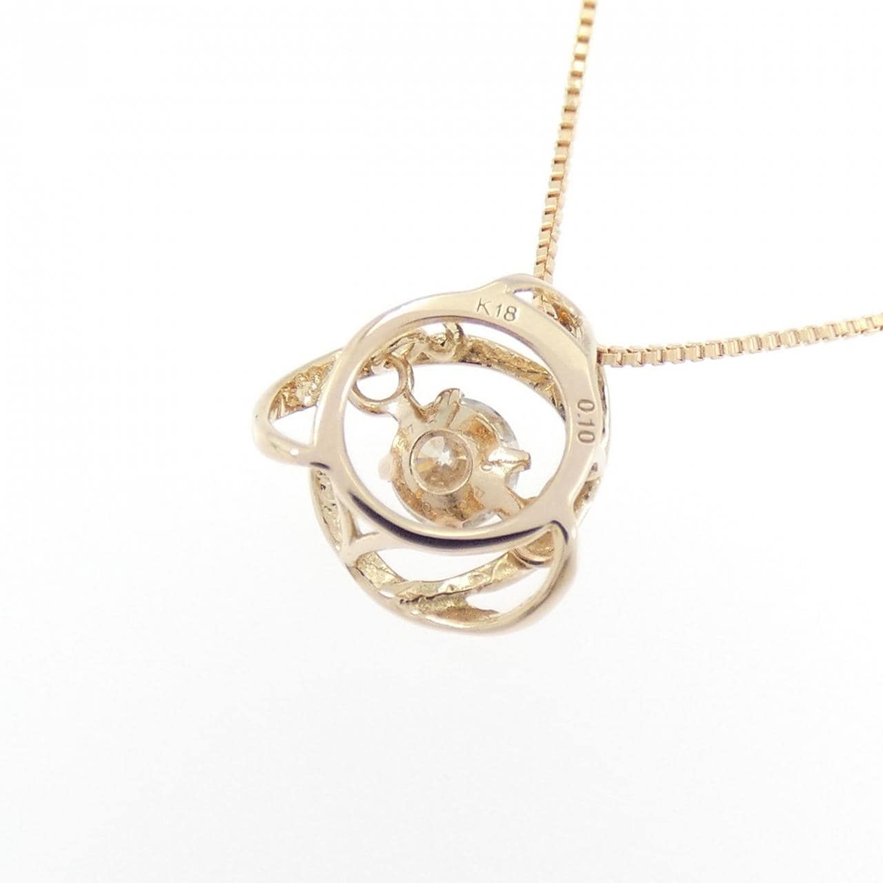 K18PG ダイヤモンド ネックレス 0.10CT