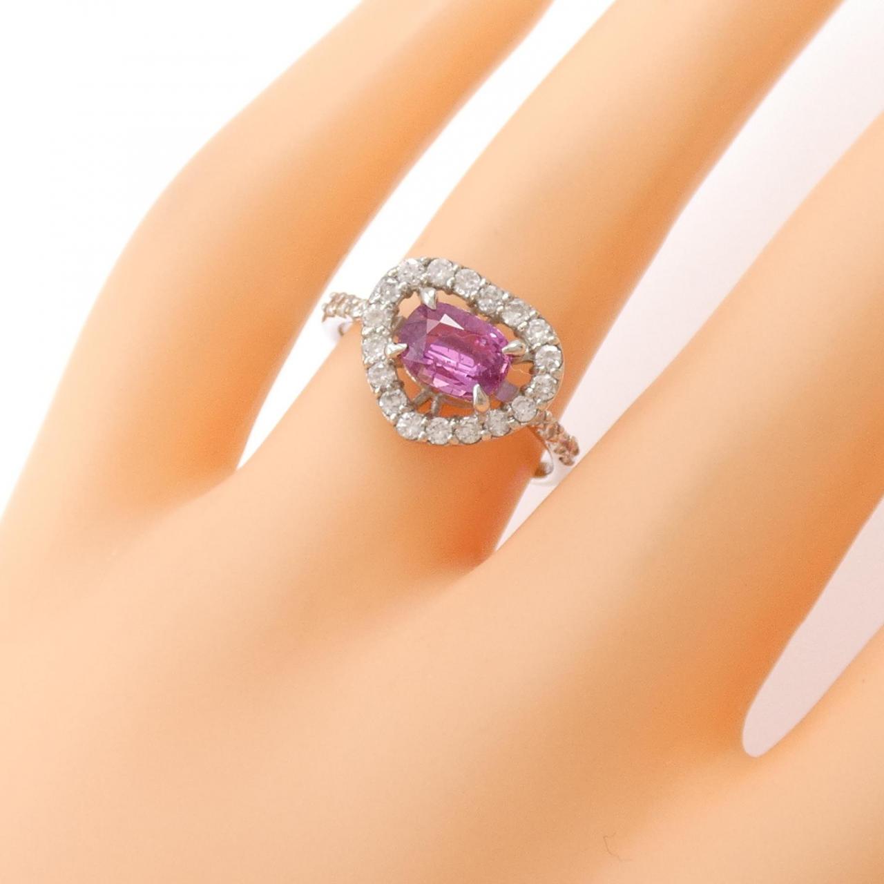 PT Heart Sapphire Ring 1.056CT