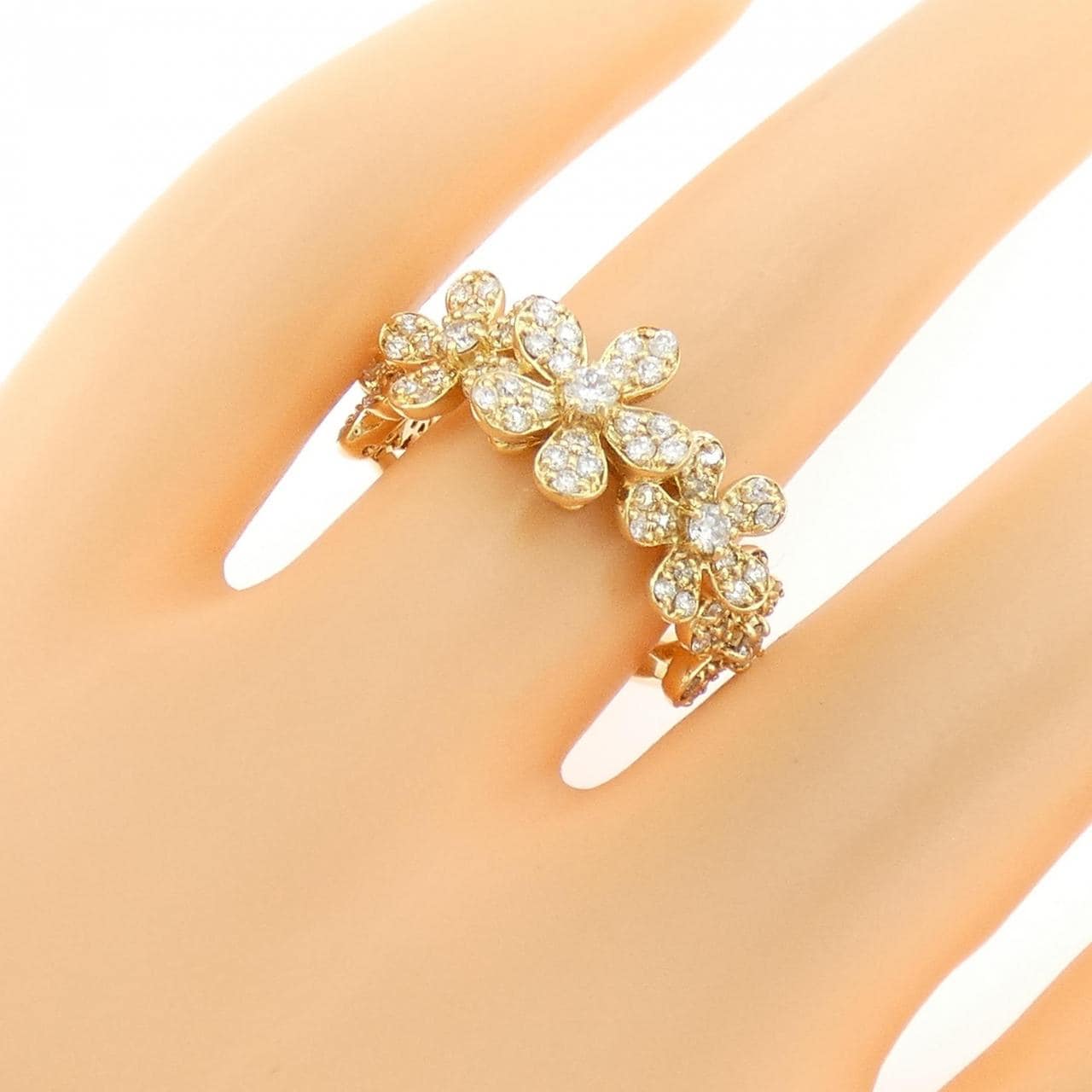 ポンテヴェキオ フラワー リング 0.73CT