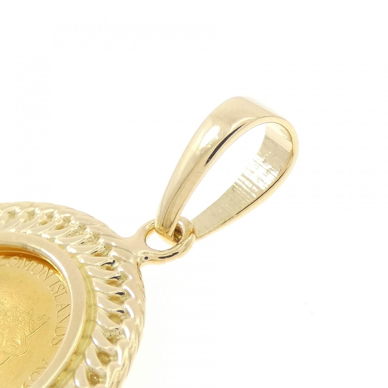 K18YG(枠) コイン ペンダント