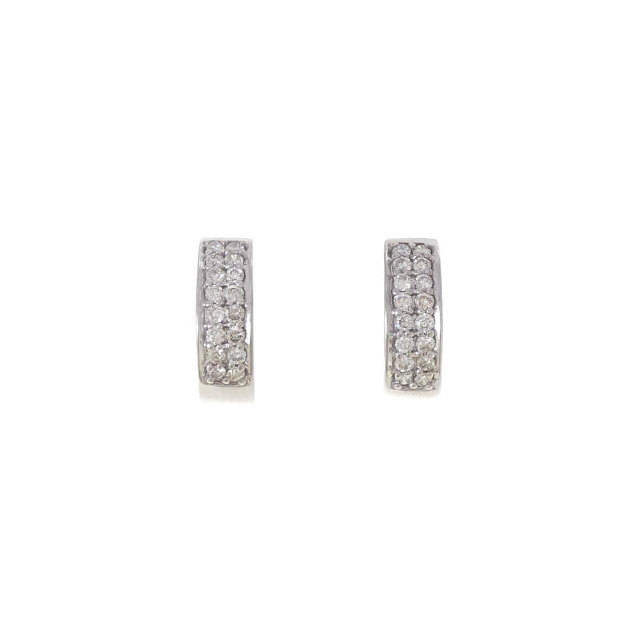 K18WG ダイヤモンド ピアス 0.30CT