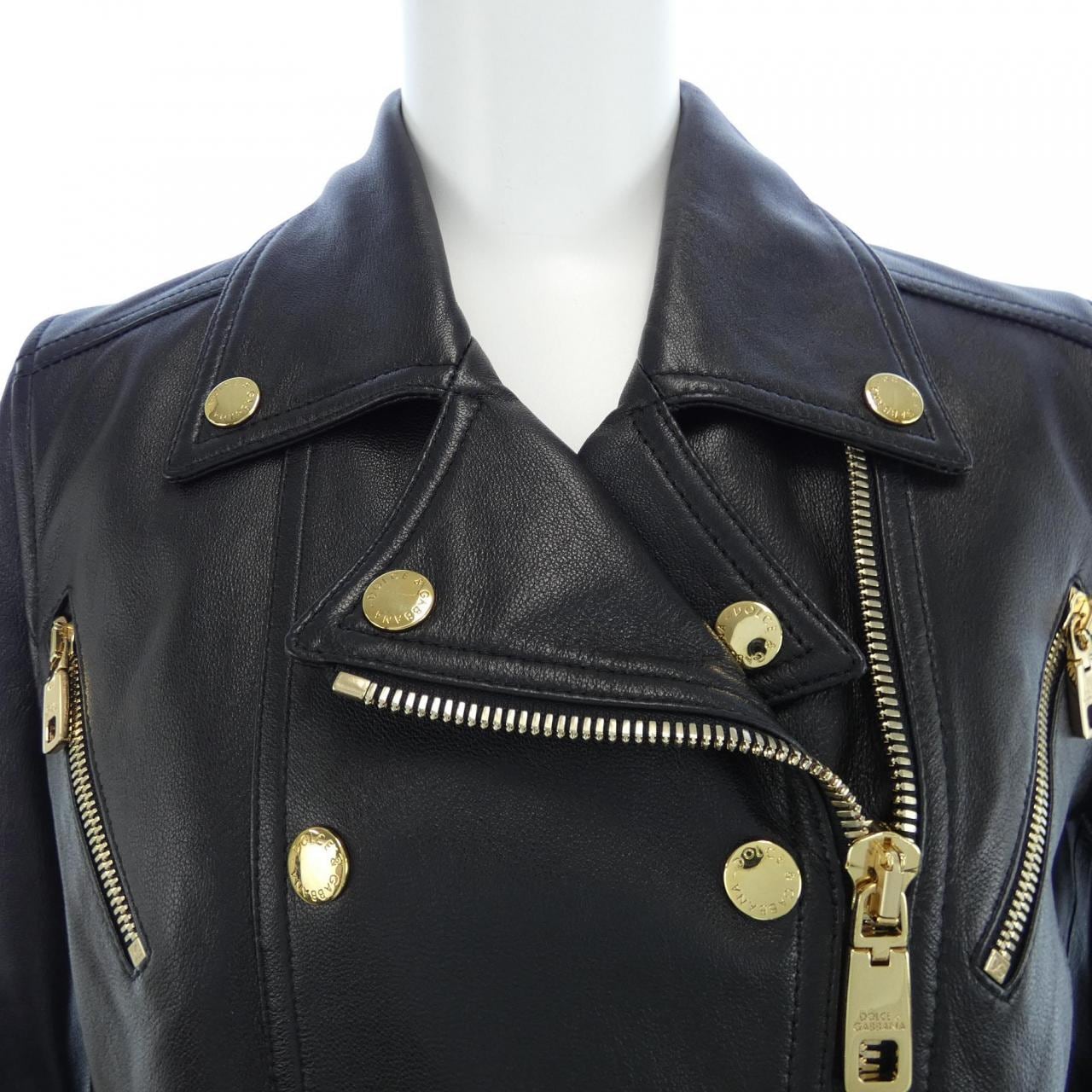 ドルチェアンドガッバーナ DOLCE&GABBANA レザーライダースジャケット