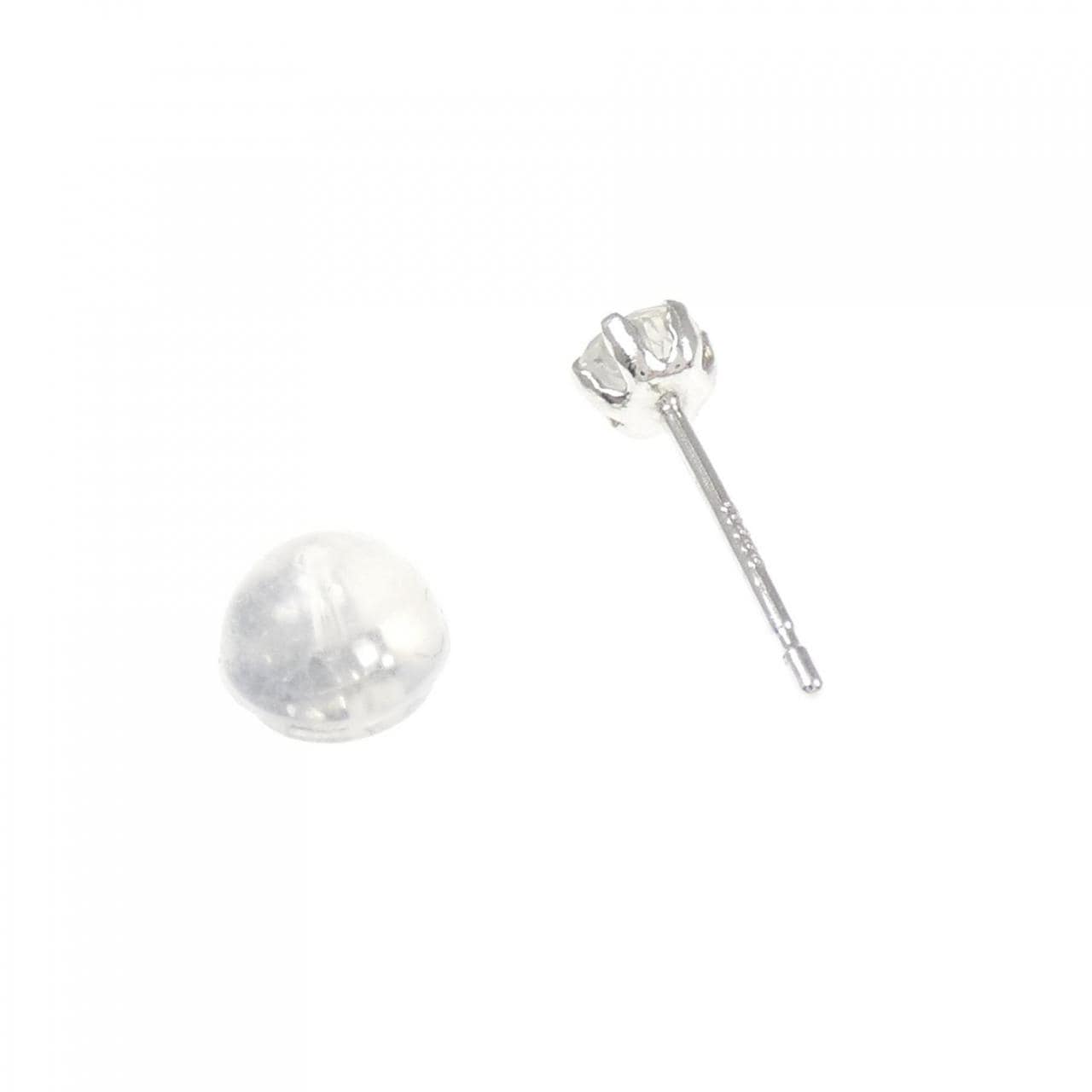 PT900 ソリティア ダイヤモンド ピアス 0.15CT 片耳