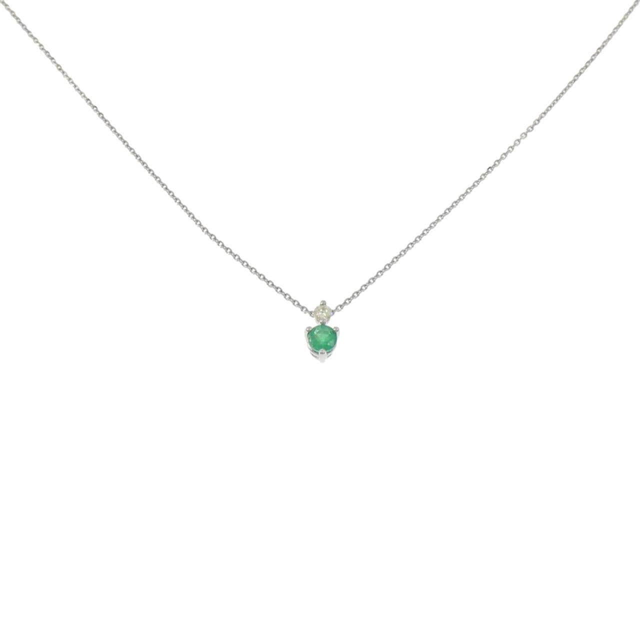 PT950 エメラルド ネックレス 0.20CT