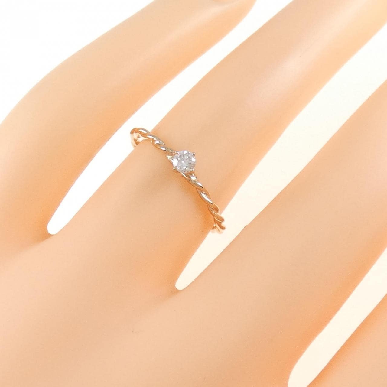 K18PG ダイヤモンド リング 0.09CT