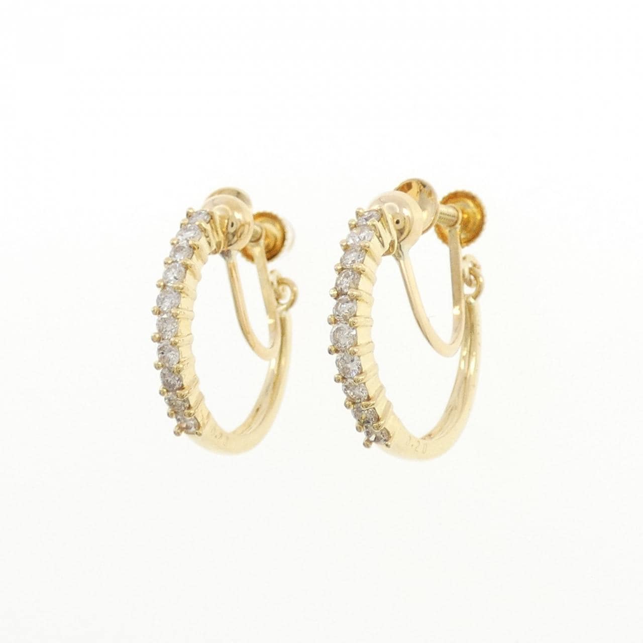 K18YG ダイヤモンド イヤリング 0.40CT