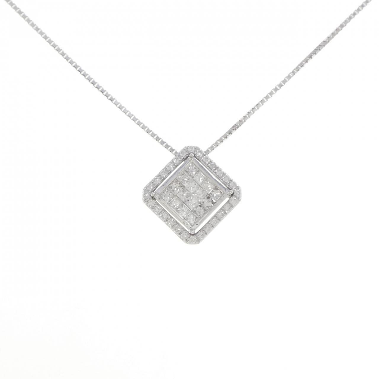 K18WG ダイヤモンド ネックレス 1.00CT