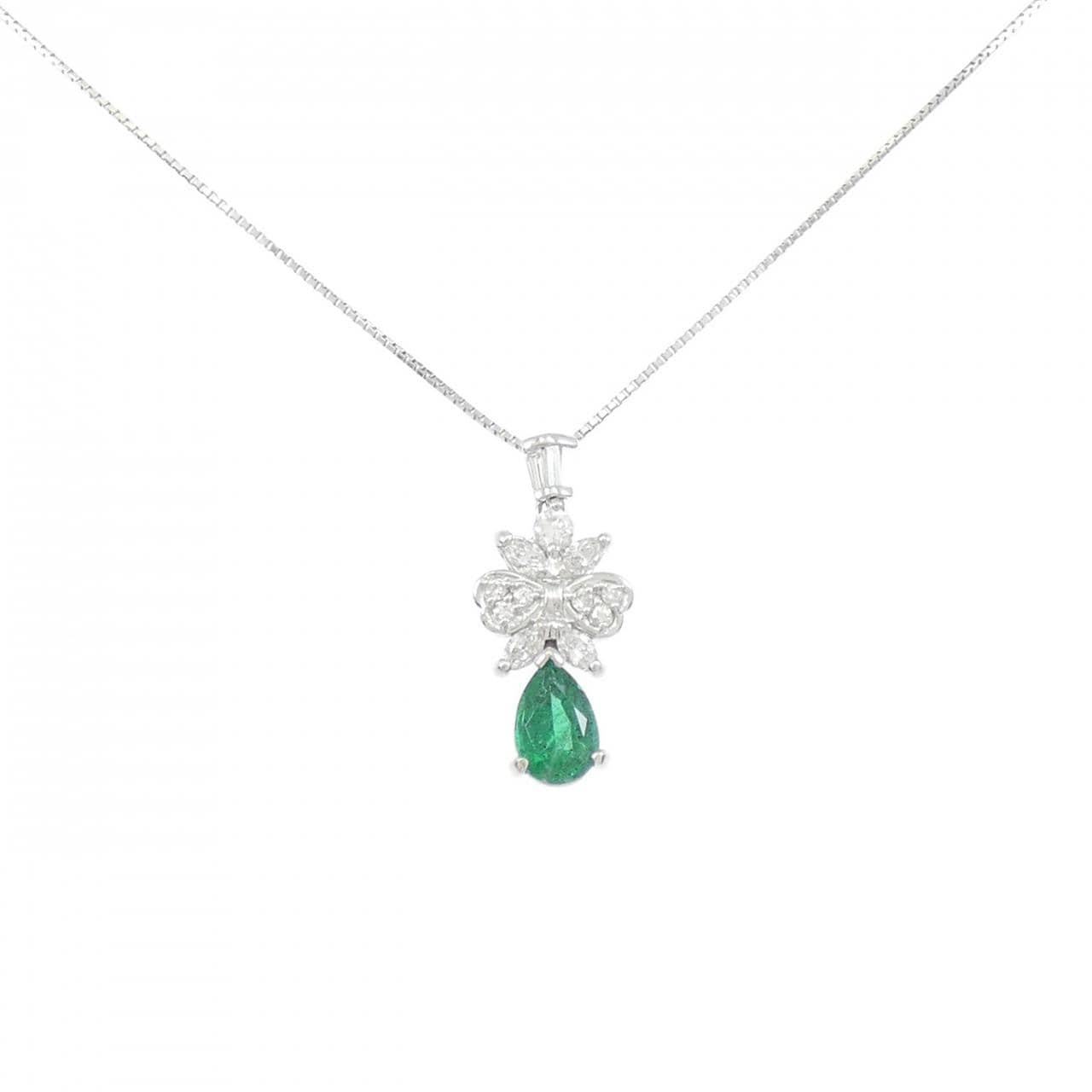 PT900/PT850 エメラルド ネックレス 1.13CT
