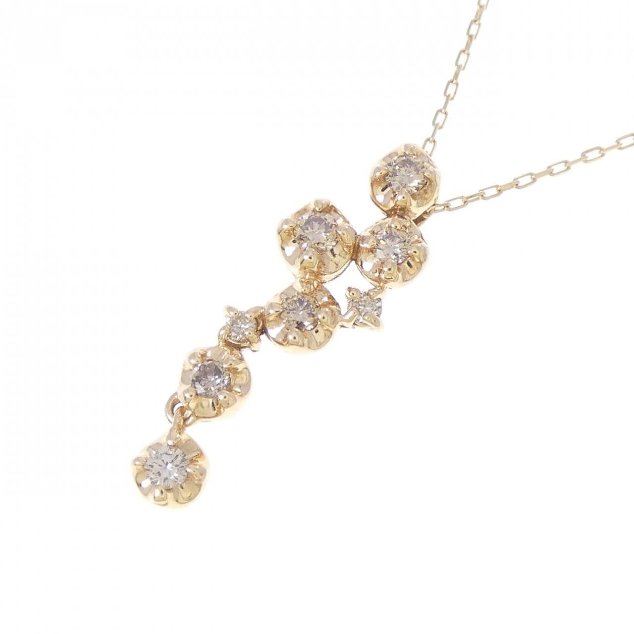 K10YG ダイヤモンド ネックレス 0.15CT
