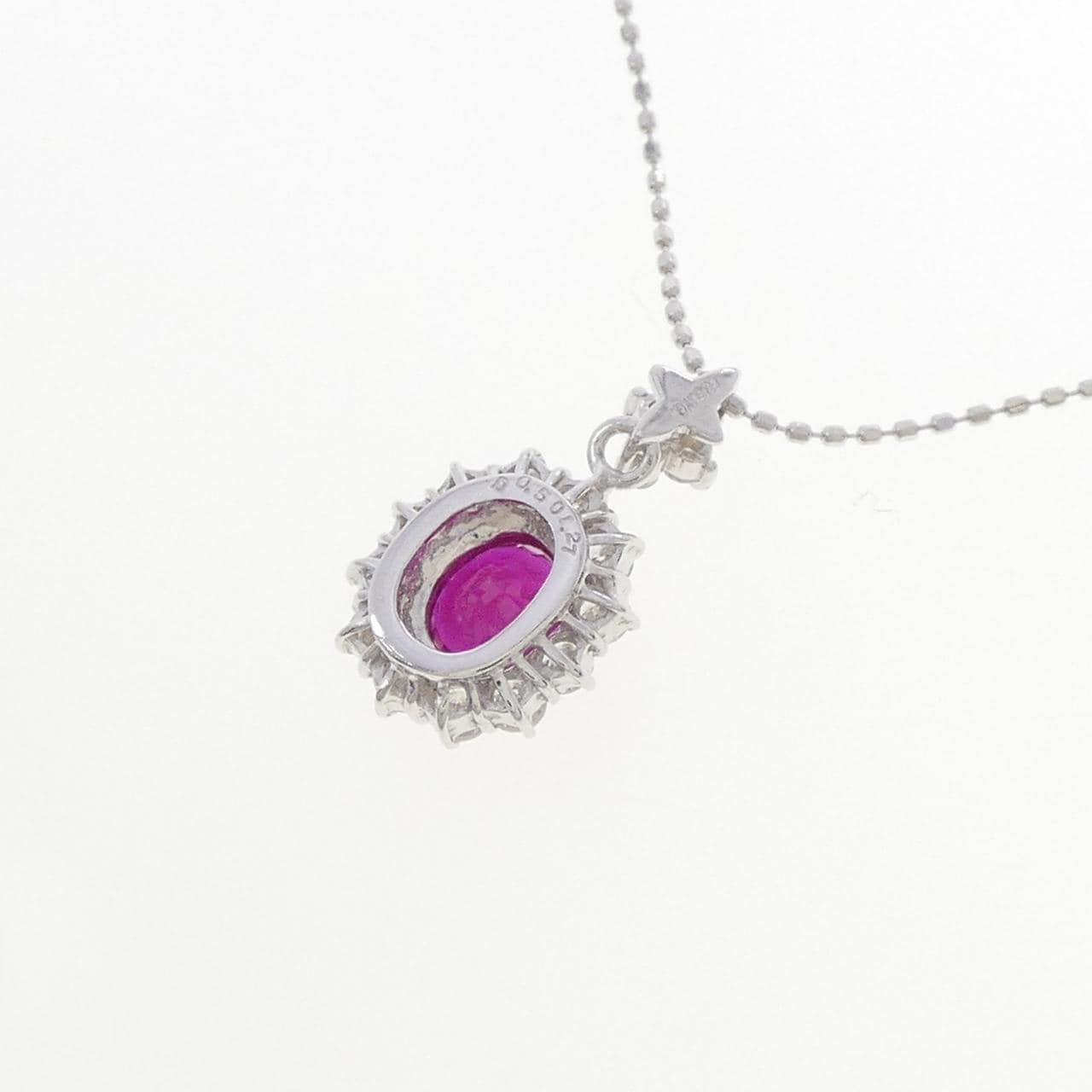 K18WG ルビー ネックレス 1.27CT