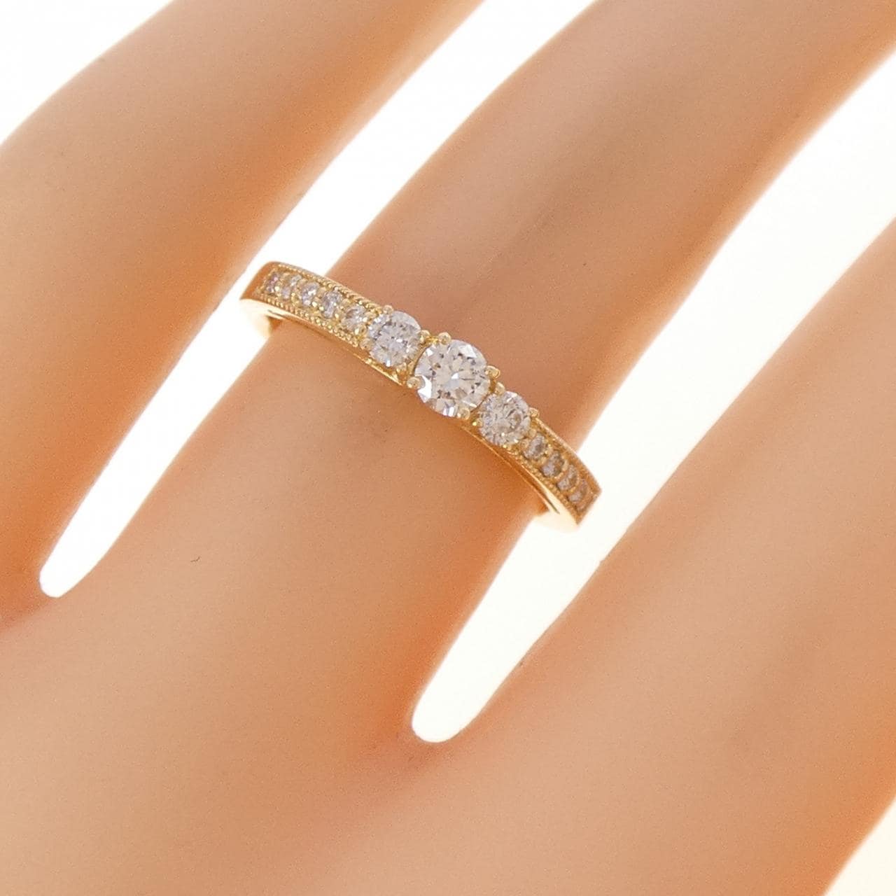 K18YG ダイヤモンド リング 0.30CT