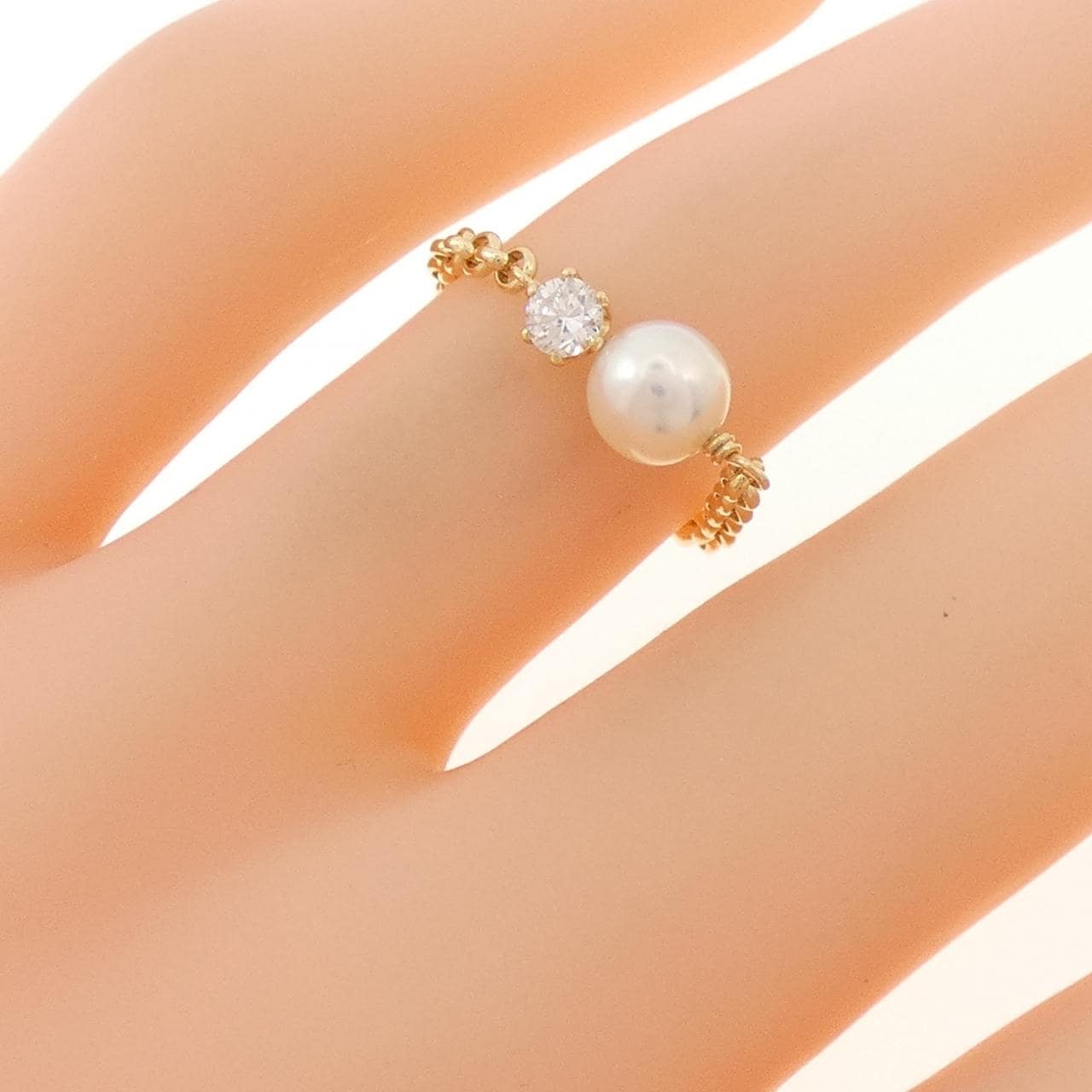 K18YG アコヤパール リング 5.5mm