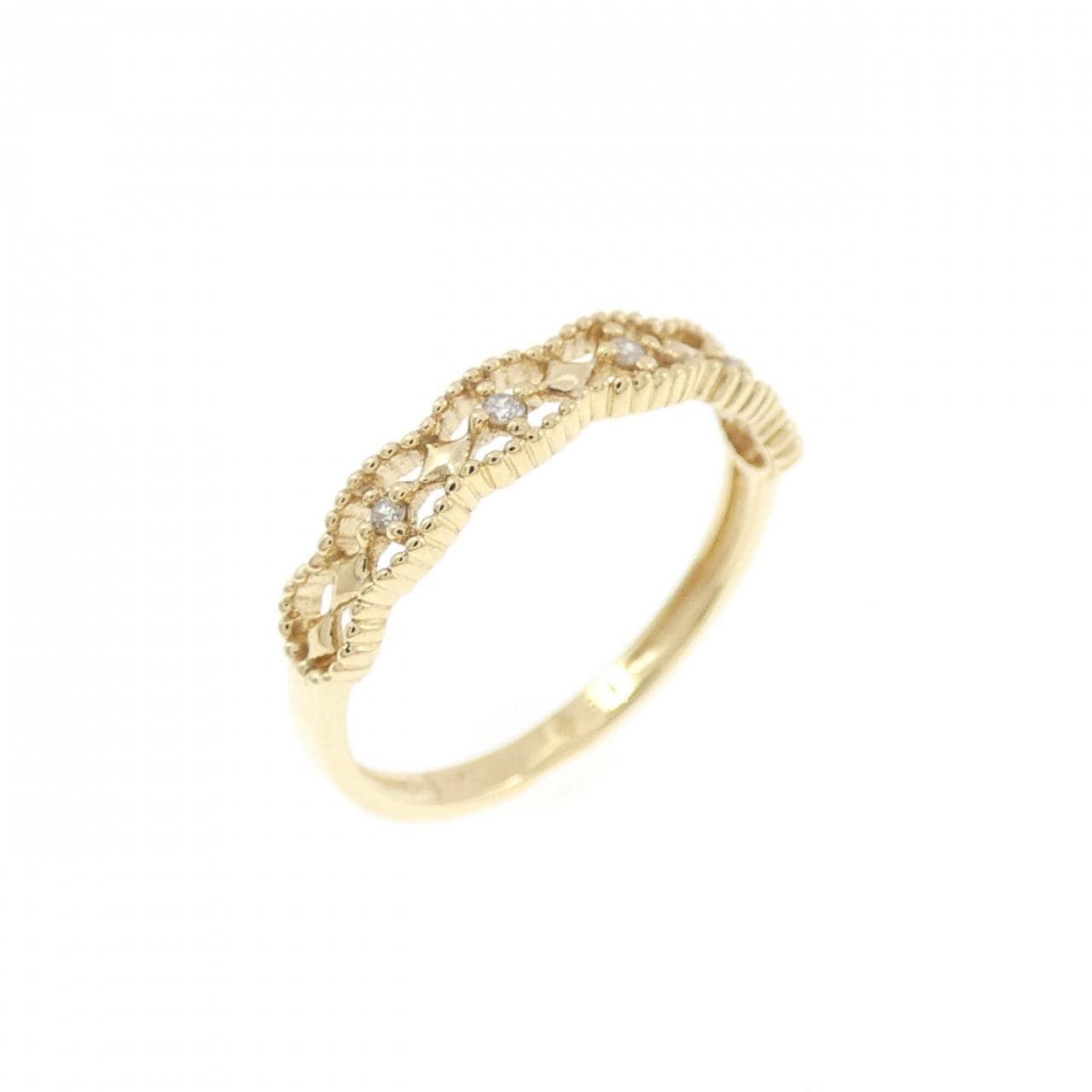 K18YG ダイヤモンド ピンキーリング 0.02CT