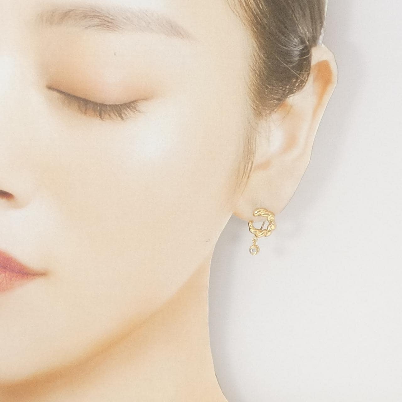 K18YG ダイヤモンド イヤリング 0.10CT