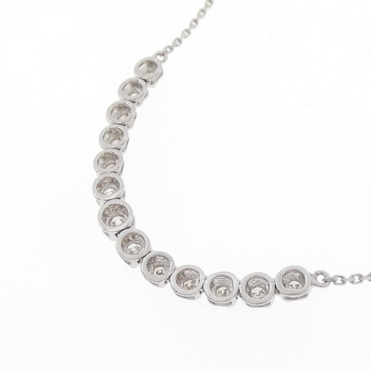 K18WG ダイヤモンド ネックレス 0.25CT