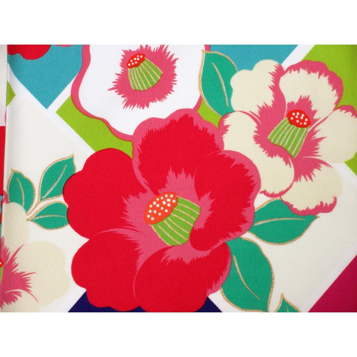 化繊　二尺袖　ショート丈　キスミス