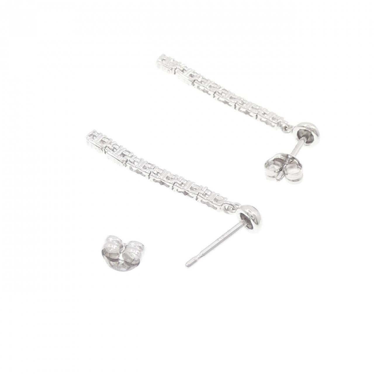 K18WG/K14WG ダイヤモンド ピアス 0.30CT