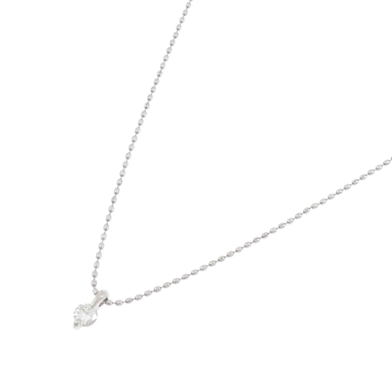 PT900/PT850 ソリティア ダイヤモンド ネックレス 0.10CT