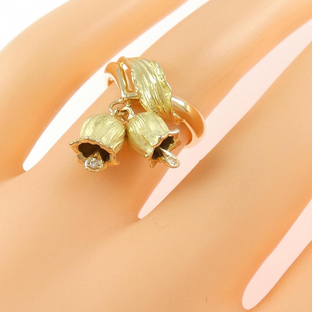 K18YG ダイヤモンド リング 0.02CT