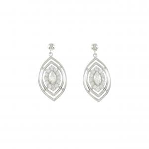 【新品】PT ダイヤモンド ピアス 0.32CT